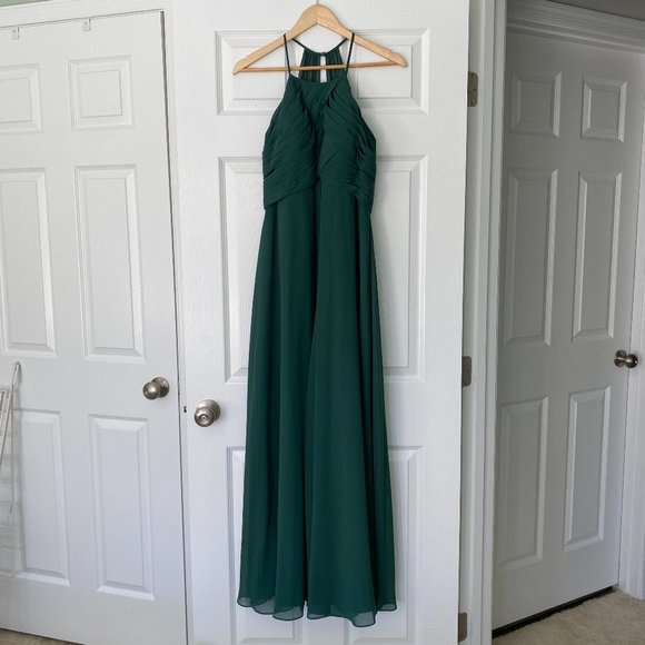 Azazie | Ginger Dress | Dark Green - Picture 2 of 6